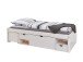 Funktionsbett >TILL< in Weiss aus Massivholz - 209x47,5x96cm (BxHxT)