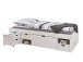 Funktionsbett >TILL< in Weiss aus Massivholz - 209x47,5x96cm (BxHxT)