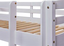 Etagenbett >ANNIKA< (BxHxT: 212x146,5x98,5 cm) in Weiss - 212x146,5x98,5 (BxHxT)