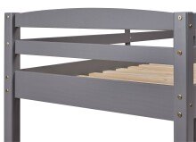 Etagenbett >Lavius< (BxHxT: 212x146,5x98,5 cm) in Grau - 212x146,5x98,5 (BxHxT)