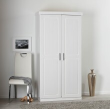Kleiderschrank >Hakon< (BxHxT 95 x 190 x 55 cm) in Weiss - 95x190x55 (BxHxT)