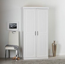 Kleiderschrank >Hakon< (BxHxT 95 x 190 x 55 cm) in Weiss - 95x190x55 (BxHxT)