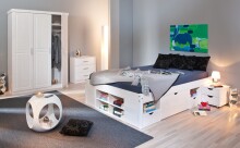 Kleiderschrank >Magnus< (BxHxT 140 x 190 x 55 cm) in Weiss - 140x190x55 (BxHxT)