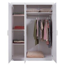 Kleiderschrank >Magnus< (BxHxT 140 x 190 x 55 cm) in Weiss - 140x190x55 (BxHxT)