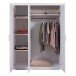 Kleiderschrank >Magnus< (BxHxT 140 x 190 x 55 cm) in Weiss - 140x190x55 (BxHxT)