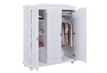 Kleiderschrank >Bastian< (BxHxT 150 x 180 x 56 cm) in Weiss - 150x180x56 (BxHxT)