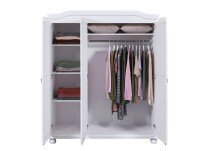 Kleiderschrank >Bastian< (BxHxT 150 x 180 x 56 cm) in Weiss - 150x180x56 (BxHxT)