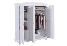Kleiderschrank >Bastian< (BxHxT 150 x 180 x 56 cm) in Weiss - 150x180x56 (BxHxT)