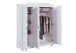 Kleiderschrank >Bastian< (BxHxT 150 x 180 x 56 cm) in Weiss - 150x180x56 (BxHxT)