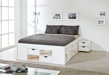 Funktionsbett >Till< (BxHxT 209 x 47,5 x 146 cm) in Weiss - 209x47,5x146 (BxHxT)
