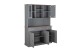 Buffet >Luzerna< (BxHxT 131 x 190 x 45 cm) in Grau/Sepia-braun