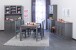 Buffet >Luzerna< (BxHxT 131 x 190 x 45 cm) in Grau/Sepia-braun