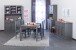 Buffet >Luzerna< (BxHxT 131 x 190 x 45 cm) in Grau/Sepia-braun