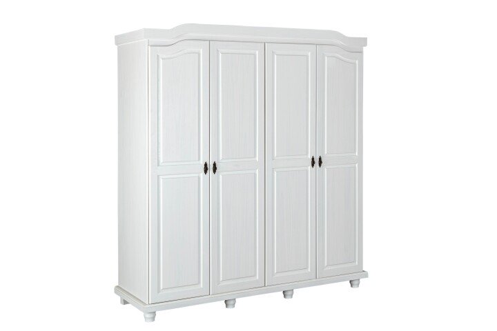Kleiderschrank >Isny< (B/H/T 197 x 198 x 60 cm) in weiß - 197x198x60 (BxHxT)