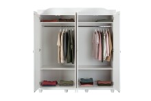 Kleiderschrank >Isny< (B/H/T 197 x 198 x 60 cm) in weiß - 197x198x60 (BxHxT)