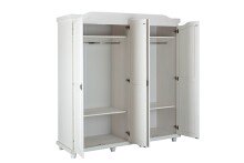 Kleiderschrank >Isny< (B/H/T 197 x 198 x 60 cm) in weiß - 197x198x60 (BxHxT)