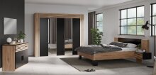 Kommode >VENERA< (102,4x82,7x40,4 cm) Schwarz/Eiche