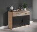 Kommode >VENERA< (102,4x82,7x40,4 cm) Schwarz/Eiche