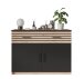 Kommode >VENERA< (102,4x82,7x40,4 cm) Schwarz/Eiche