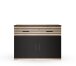 Kommode >MELIKA< (102,4x82,7x40,4 cm) Schwarz/Eiche