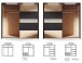Schrank >MELIKA< (220x213,1x60 cm) Schwarz/Eiche