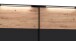 Schrank >MELIKA< (220x213,1x60 cm) Schwarz/Eiche