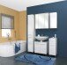 Spiegelschrank >Quickset 376< (BxHxT: 67x71x16 cm) in Weiß Glanz
