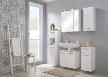 Badmöbel-Set >Quickset 931< (BxT: 125x33 cm) in Weiß Glanz - 125x33cm (BxT)