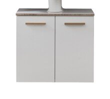 Badmöbel-Set >Quickset 931< (BxT: 125x33 cm) in Weiß Glanz - 125x33cm (BxT)