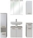 Badmöbel-Set >Quickset 931< (BxT: 125x33 cm) in Weiß Glanz - 125x33cm (BxT)