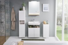 Midischrank >Quickset 947< (BxHxT: 30x140x33 cm) in Weiß Glanz