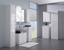 Waschbeckenunterschrank >Quickset 955< (BxHxT: 65x54x33 cm) in Weiß hochglanz