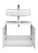 Waschbeckenunterschrank >Quickset 955< (BxHxT: 65x54x33 cm) in Weiß hochglanz