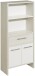 Midischrank >Quickset 350< (BxHxT: 62x136,2x28 cm) Pinie Ida Hell / Weiß Glanz
