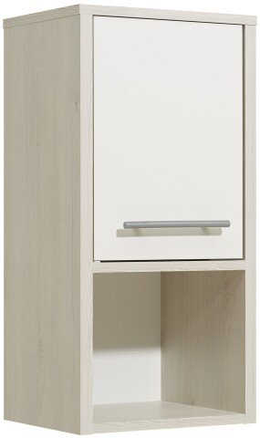 Hängeschrank >Quickset 350< (BxHxT: 33x68x28 cm) in Pinie Ida Hell / Weiß Glanz