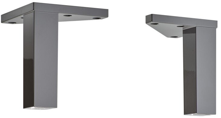 Möbelfuß >Quickset< (BxHxT: 2,5x10x2,5 cm) in Quarzgrau Glanz aus Kunststoff