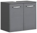 Waschbeckenunterschrank >Quickset 327< (BxHxT: 60x53x33 cm) Anthrazit Hochglanz