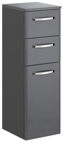 Unterschrank >Quickset 327< (BxHxT: 30x90,5x33 cm) in Anthrazit Hochglanz