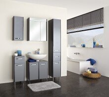 Hängeschrank >Quickset 327< (BxHxT: 30x70x20 cm) in Anthrazit Hochglanz