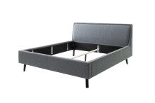 Polsterbett >Frieda< (LxB: 200x180 cm) in Ocean aus Stoff - 200x180cm (LxB)