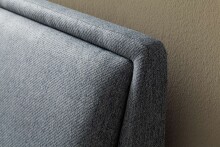 Polsterbett >Frieda< (LxB: 200x180 cm) in Ocean aus Stoff - 200x180cm (LxB)