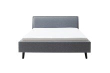 Polsterbett >Frieda< (LxB: 200x180 cm) in Ocean aus Stoff - 200x180cm (LxB)