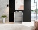 Kommode >Freida< (B/H/T 60 x 82 x 35 cm) in Beton / Weiß - 60x82x35cm (BxHxT)