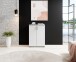 Kommode >Freida< (B/H/T 60 x 82 x 35 cm) in Beton / Weiß - 60x82x35cm (BxHxT)