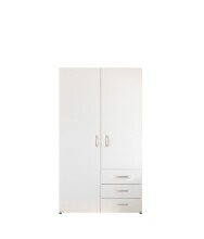 Kleiderschrank >Harry< ((BxHxT) 100x176x52 cm) in Weiß - 100x176x52cm (BxHxT)