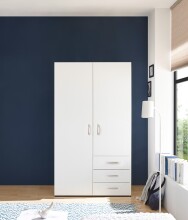 Kleiderschrank >Harry< ((BxHxT) 100x176x52 cm) in Weiß - 100x176x52cm (BxHxT)