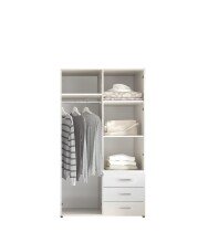 Kleiderschrank >Harry< ((BxHxT) 100x176x52 cm) in Weiß - 100x176x52cm (BxHxT)