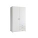 Kleiderschrank >Harry< ((BxHxT) 100x176x52 cm) in Weiß - 100x176x52cm (BxHxT)
