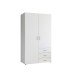 Kleiderschrank >Harry< ((BxHxT) 100x176x52 cm) in Weiß - 100x176x52cm (BxHxT)