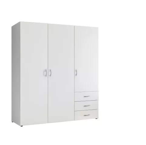 Kleiderschrank >Harry< ((BxHxT) 150x176x52 cm) in Weiß - 150x176x52cm (BxHxT)